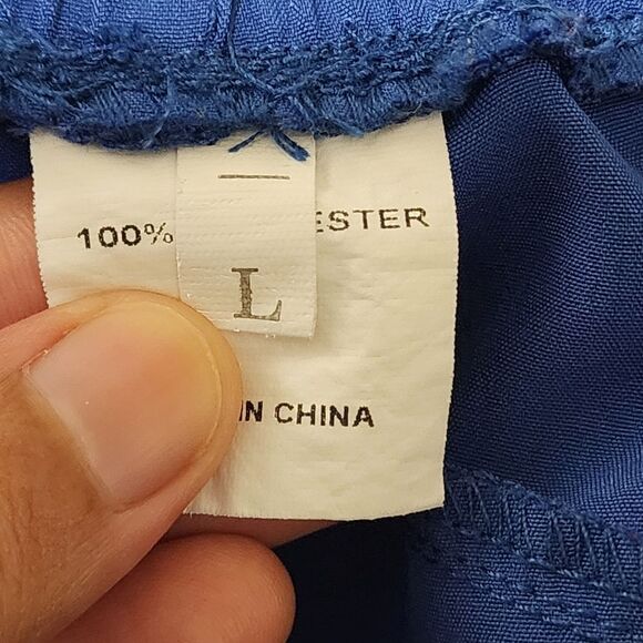 Men's Super Lightweight Soft Polyester Blue Lounge Shorts Size Large L NEW - Picture 5 of 10